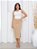 Conjunto Feminino Duas Cores Cropped e Saia Midi Tecido Anarruga Moda Bicolor Blogueira 2024 - Imagem 4
