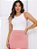 Conjunto Feminino Duas Cores Cropped e Saia Midi Tecido Anarruga Moda Bicolor Blogueira 2024 - Imagem 8
