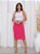 Conjunto Feminino Duas Cores Cropped e Saia Midi Tecido Anarruga Moda Bicolor Blogueira 2024 - Imagem 13