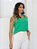 Regata Blusa Feminina Alça Franzida Duna Lisa Moda Verão Social Novidade Tendência 2024 - Imagem 2
