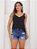 Regata Blusa Feminina Alça Franzida Duna Lisa Moda Verão Social Novidade Tendência 2024 - Imagem 7
