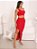 Vestido Mula Manca Midi Com Fendas Laterais Manga Longa Canelado 3D Premium - Imagem 20