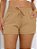 Shorts Feminino Duna Liso Cintura Alta Tendência Moda Verão com Elasticos Bolsos - Imagem 3