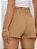 Shorts Feminino Duna Liso Cintura Alta Tendência Moda Verão com Elasticos Bolsos - Imagem 4
