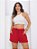 Shorts Feminino Duna Liso Cintura Alta Tendência Moda Verão com Elasticos Bolsos - Imagem 5