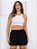 Shorts Feminino Duna Liso Cintura Alta Tendência Moda Verão com Elasticos Bolsos - Imagem 10