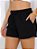 Shorts Feminino Duna Liso Cintura Alta Tendência Moda Verão com Elasticos Bolsos - Imagem 11