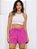Shorts Feminino Duna Liso Cintura Alta Tendência Moda Verão com Elasticos Bolsos - Imagem 14