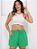 Shorts Feminino Duna Liso Cintura Alta Tendência Moda Verão com Elasticos Bolsos - Imagem 18