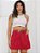 Short Saia Social Feminino Alfaiataria com Cinto Oval Cintura Alta Moda Verão Roupas Elegante - Imagem 5