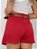 Short Saia Social Feminino Alfaiataria com Cinto Oval Cintura Alta Moda Verão Roupas Elegante - Imagem 6
