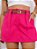 Short Saia Social Feminino Alfaiataria com Cinto Oval Cintura Alta Moda Verão Roupas Elegante - Imagem 12