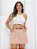 Short Saia Social Feminino Alfaiataria com Cinto Oval Cintura Alta Moda Verão Roupas Elegante - Imagem 14