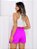 Short Saia Social Feminino Alfaiataria com Cinto Oval Cintura Alta Moda Verão Roupas Elegante - Imagem 19