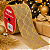 Fita Aramada Natalina Bege Juta Glitter Cromus 6,3cm x 9,14m - Imagem 1
