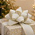 Fita Aramada Natalina Off White Glitter Cromus 6,3cm x 9,14m - Imagem 4