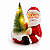 Enfeite Natal Papai Noel Sentado Com Árvore E Led 10cm - Imagem 7