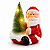 Enfeite Natal Papai Noel Sentado Com Árvore E Led 10cm - Imagem 5