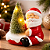 Enfeite Natal Papai Noel Sentado Com Árvore E Led 10cm - Imagem 1