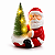Enfeite Natal Papai Noel Sentado Com Árvore E Led 10cm - Imagem 6