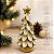 Pinheiro De Natal Nevado Dourado 15cm Para Decoração - Imagem 2