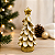 Pinheiro De Natal Nevado Dourado 15cm Para Decoração - Imagem 3