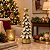 Pinheiro De Natal Nevado Dourado 21cm Decoração - Imagem 1