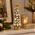 Pinheiro De Natal Nevado Dourado 21cm Decoração - Imagem 3