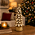 Enfeite Pinheiro De Natal Nevado Dourado 26cm Decoração - Imagem 3