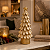 Enfeite Pinheiro De Natal Nevado Dourado 26cm Decoração - Imagem 1