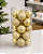Kit 20 Bolas De Natal 6cm Douradas Mistas Com Glitter - Imagem 3