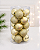 Kit 20 Bolas De Natal 6cm Douradas Mistas Com Glitter - Imagem 2