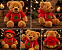 Urso Natalino Com Moletom Vermelho 30cm - Imagem 3