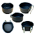 Kit 5 Cocho Cavalo 8L Bebedouro Comedouro Suporte Baia - Imagem 1