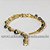 10 Pulseira Corrente Pedra rolada Colada Hematita Dourado ATACADO - Imagem 1