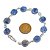 5 Pulseira Disco Ranhurado Sodalita Azul Prateado ATACADO - Imagem 1