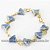 05 Pulseira Trillion Ranhurado Quartzo Azul Dourado ATACADO - Imagem 2