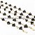 05 Pulseira Trillion Ranhurado Obsidiana Negra Dourado ATACADO - Imagem 5