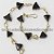 05 Pulseira Trillion Ranhurado Obsidiana Negra Dourado ATACADO - Imagem 3