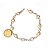 05 Pulseira Pedra Citrino Na Gaiola Banho Dourado Atacado - Imagem 7