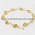 05 Pulseira Pedra Citrino Na Gaiola Banho Dourado Atacado - Imagem 2