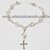 05 Pulseira Terço Cristal Rolado Na Gaiola Prateado ATACADO - Imagem 1