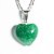 03 Pingente Mini Coração Quartzo Verde Pedra Natural Prateado ATACADO - Imagem 1