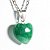 03 Pingente Mini Coração Quartzo Verde Pedra Natural Prateado ATACADO - Imagem 2