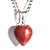 10 Pingente Mini Coração Jaspe Vermelho 15mm Pedra Natural Prateado ATACADO - Imagem 2