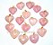 10 Coração ROSA Pedra Quartzo Pingente Banho Dourado - Imagem 5