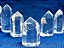 Kit 3 Mini Ponta Cristal Lemurian Lapidado em Gerador Sextavado 2,5cm - Imagem 1