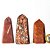 Kit 03 Ponta Natural Pedras Lapidado Vermelhas Gerador ATACADO - Imagem 2