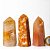 Kit 03 Ponta Natural Pedras Lapidado Laranja Gerador ATACADO - Imagem 2