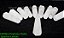 100 Mini Pontinha Gerador Quartzo Branco ou Quartzo Leitoso Lapidado Tamanho 2.5 Cm - Imagem 1